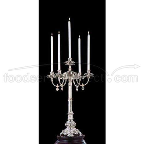 Apex Fountains Foxi Bright Heavy Nickel Finish Five Light Candelabra, 30 Inch Height -- 2 Per Case