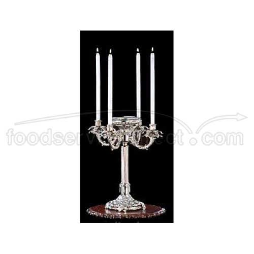 Apex Fountain Regency Bright Heavy Nickel Finish Four Light Candelabra, 18 inch Height -- 2 per case.