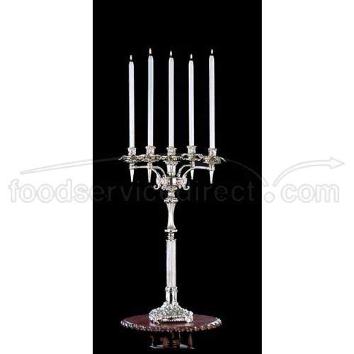 Apex Fountain Regency Bright Heavy Nickel Finish Five Light Candelabra, 28 inch Height -- 2 per case.