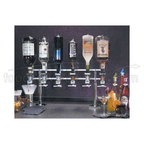 Precision Pours Countertop Complete Rack And Pour Units With Non Metered Measuring Head, 4 Bottles