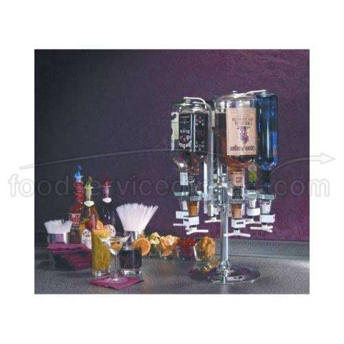 Precision Pours Rotary Complete Rack and Pour Units with Non Metered Head, 4 Bottles.