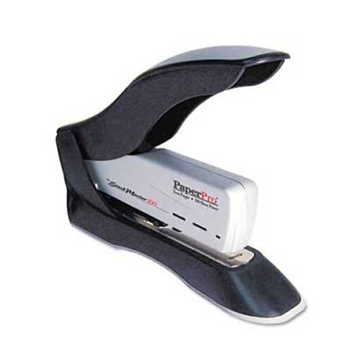 Bostitch StackMaster 100 Stapler, 100-Sheet Capacity, Black/Silver