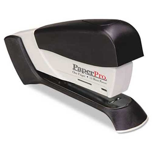 Bostitch Compact Stapler, 15-Sheet Capacity, Black/Gray