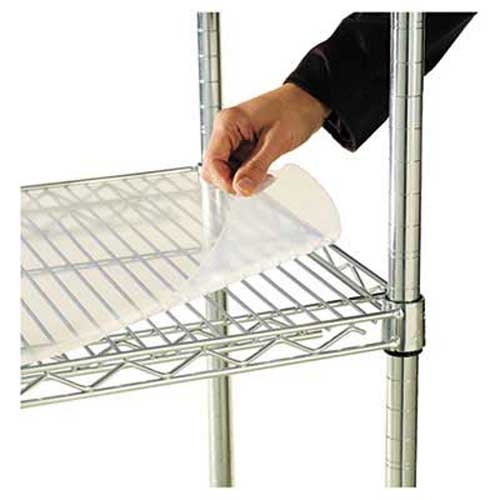Alera Shelf Liners For Wire Shelving, Clear Plastic, 48w x 24d, 4/Pack