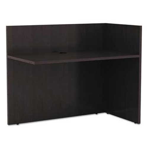 Alera Valencia Reversible Reception Return, 44w x 23 5/8d x 41 1/2h, Espresso