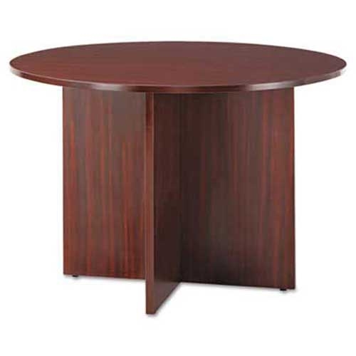 Alera Valencia Round Conference Table w/Legs, 29 1/2h x 42 dia., Mahogany