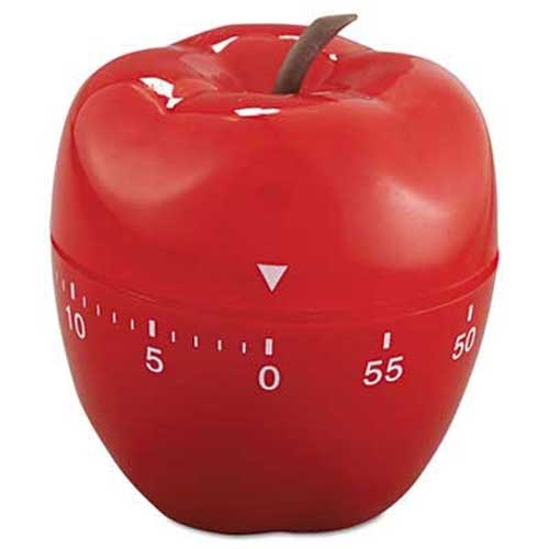 Baumgartens Shaped Timer, 4 inch dia., Red Apple