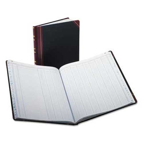 Boorum and Pease Columnar Accounting Book, 12 Column, Black Cover, 150 Pages, 10 1/8 x 12 1/4