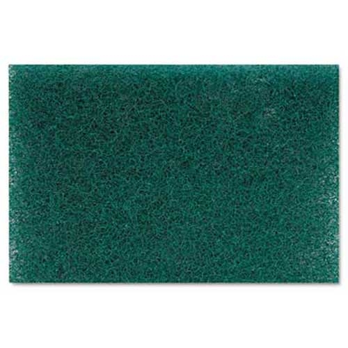 Premiere Pads Heavy-Duty Scour Pad, Green, 6 x 9, 15/Carton