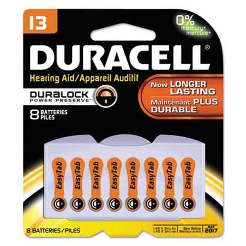 Duracell Button Cell Lithium Battery, #13, 8/Pk