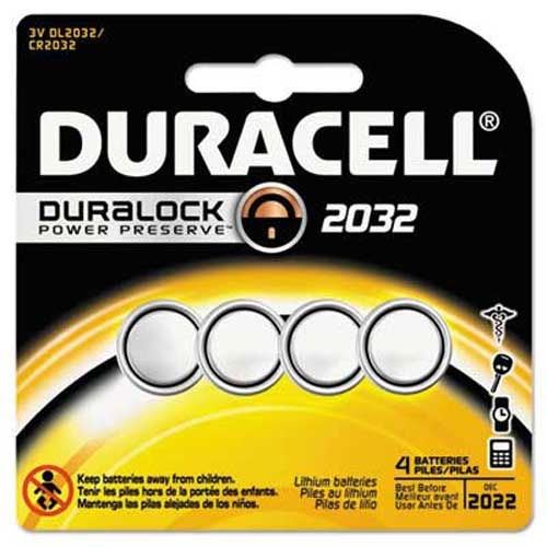 Duracell Lithium Medical Battery, 3V, 2032, 4/Pk