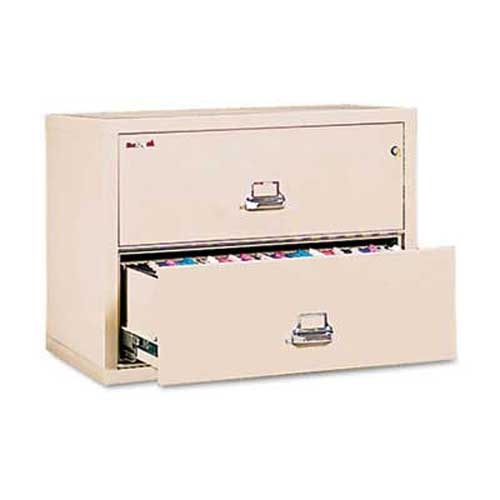 FireKing Two-Drawer Lateral File, 37-1/2w x 22-1/8d, UL Listed 350, Ltr/Legal, Parchment
