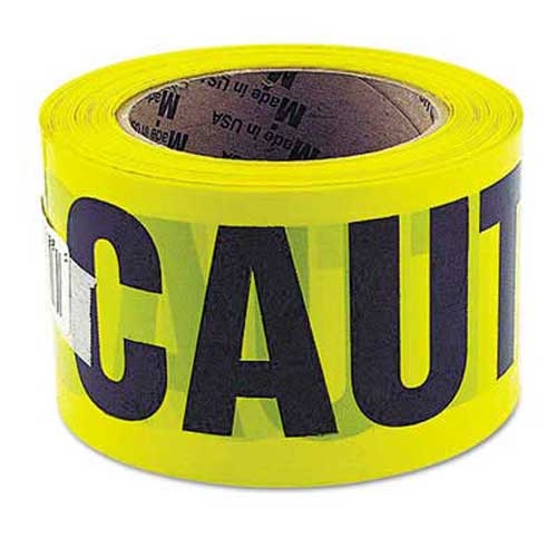 Great Neck Caution Safety Tape, Non-Adhesive, 3 inch x 1000 ft