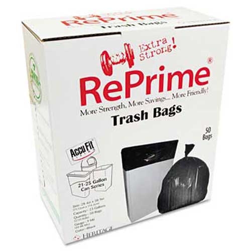 RePrime Can Liners, 23gal, .90mil, Clear, 28 inch x 45 inch, 50/Box