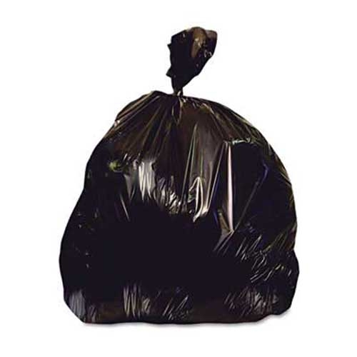 Heritage Low-Density Repro Can Liner, 60 gal, 1.5 mil, 38 x 58, Black, 100/Carton