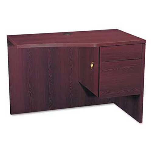 HON 10500 Series Curved Return, Right, 42w x 18-24d x 29-1/2h, Mahogany