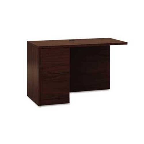 HON 10500 Series “L” Workstation Return, Full-Height Left Ped, 48w x 24d, Mahogany