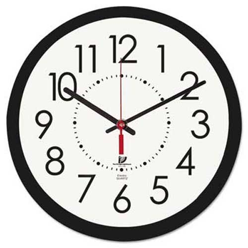 Chicago Lighthouse Electric Contemporary Clock, 14-1/2 inch, Black
