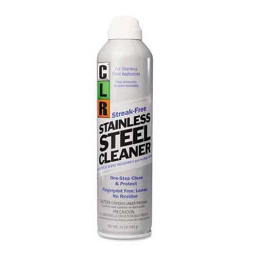 CLR Stainless Steel Cleaner, Citrus, 12oz Can, 6/Carton