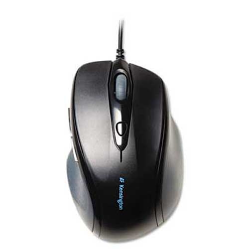 Kensington Pro Fit Wired Full-Size Mouse, USB, Right, Black