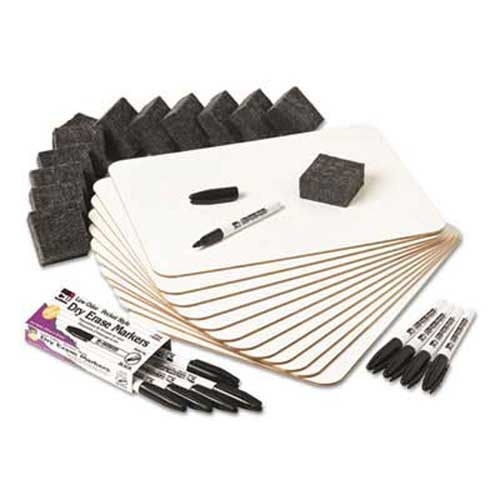 Charles Leonard Lapboard Class Pack, Dry Erase Boards, 9 x 12, White, 12/KT