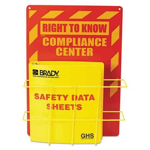 LabelMaster SDS Compliance Center, 14 x 20, Yellow/Red
