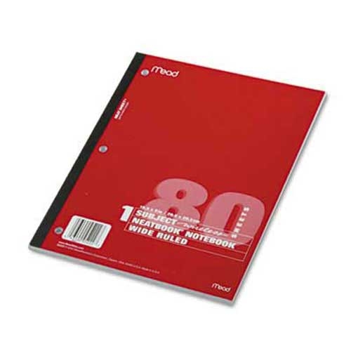 Mead Wireless Neatbook Notebook, Legal Rule, 8 x 10 1/2, White, 80 Sheets