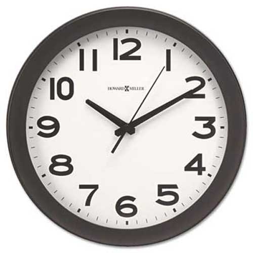 Howard Miller Kenwick Wall Clock, 13-1/2 inch, Black