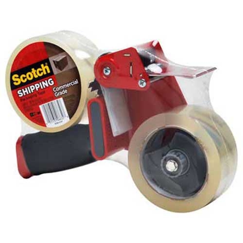Scotch Packaging Tape Dispenser with 2 Rolls of Tape, 1.88 inch x 54.6yds