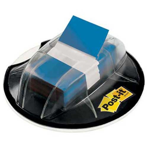 Post-it Flags Page Flags in Desk Grip Dispenser, 1 x 1 3/4, Blue, 200/Dispenser