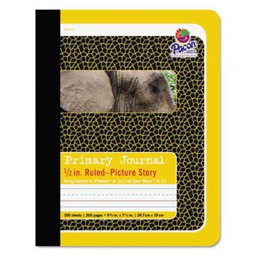 Pacon Primary Journal, 1/2 inch Ruling, 9-3/4 x 7-1/2, 100 Sheets