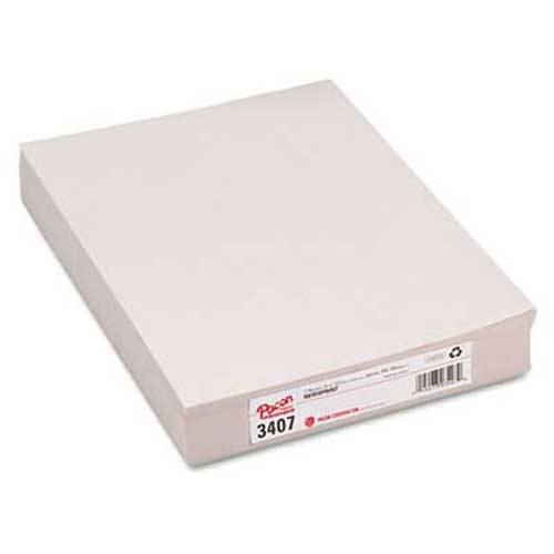 Pacon White Newsprint, 30 lbs., 9 x 12, White, 500 Sheets/Pack