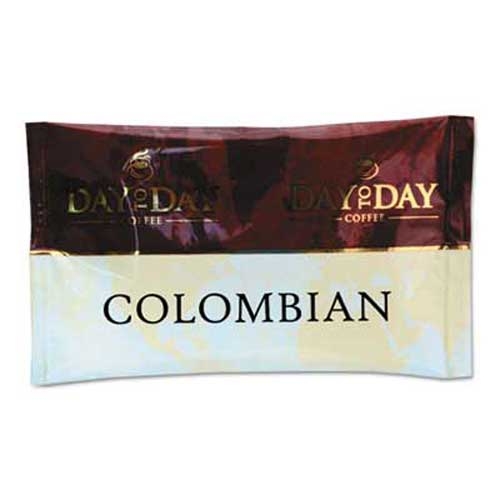 Day to Day Coffee 100% Pure Coffee, Colombian Blend, 1.5 oz Pack, 42 Packs/Carton