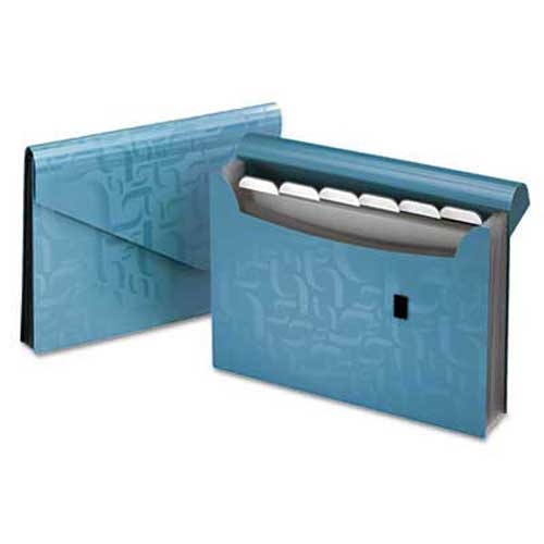 Pendaflex Essentials Expanding Poly Files, 7 Pockets, Poly, 1/6 Tab, Letter, Blue