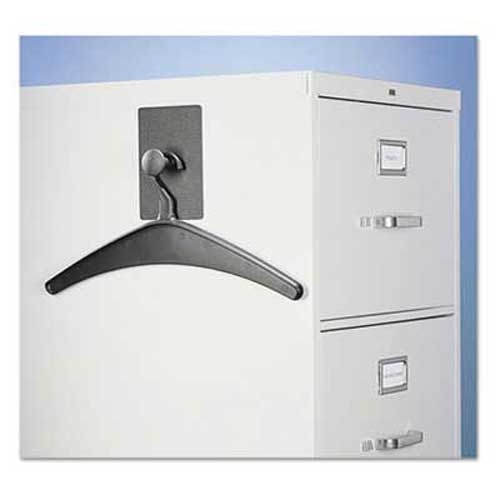 Quartet Magnetic Coat Hook w/Heavy-Duty Hanger, Metal Hook, Black