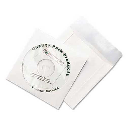 Quality Park Tech-No-Tear CD/DVD Sleeves, 100/Box