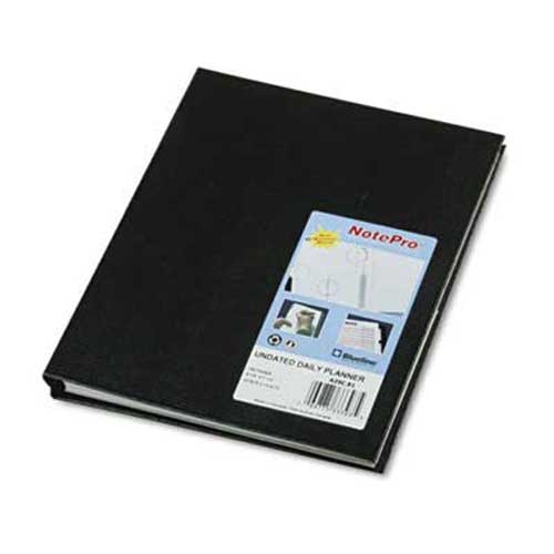 Blueline NotePro Undated Daily Planner, 9-1/4 x 7-1/4, Black