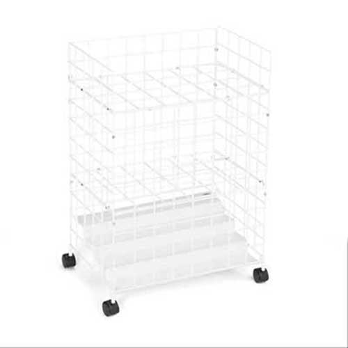 Safco Wire Roll Files, 24 Compartments, 21w x 14-1/4d x 31-3/4h, White