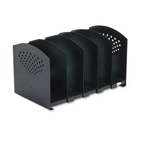 Safco Five-Section Adjustable Book Rack, Steel, 15 1/4 x 9 x 9 1/4, Black
