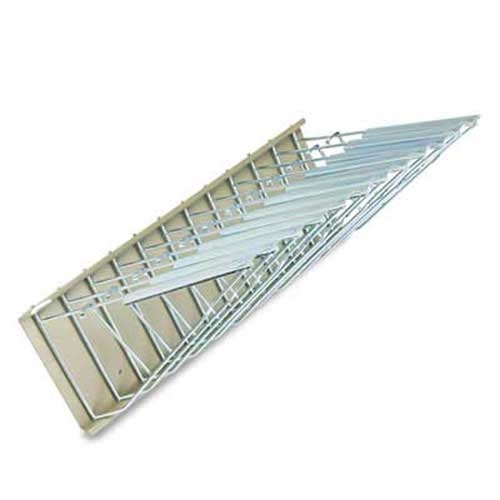Safco Sheet File Pivot Wall Rack, 12 Hanging Clamps, 24w x 14 3/4d x 9 3/4h, Sand