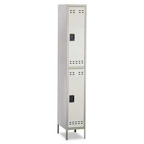 Safco Double-Tier Locker, 12w x 18d x 78h, Two-Tone Gray