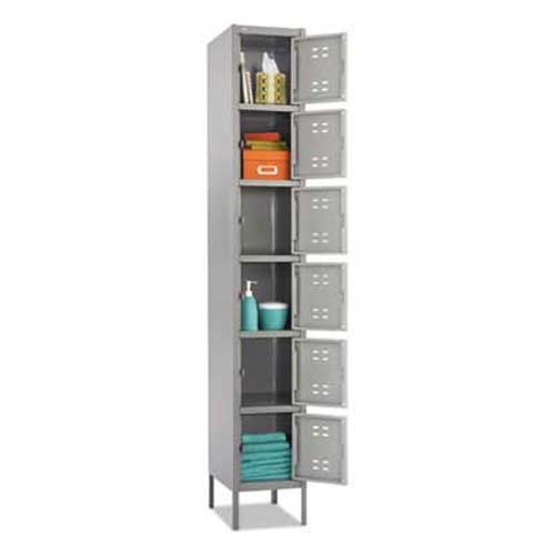 Safco Box Locker, 12w x 18d x 78h, Two-Tone Gray