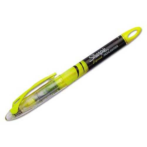 Sharpie Accent Liquid Pen Style Highlighter, Chisel Tip, Fluorescent Yellow, Dozen