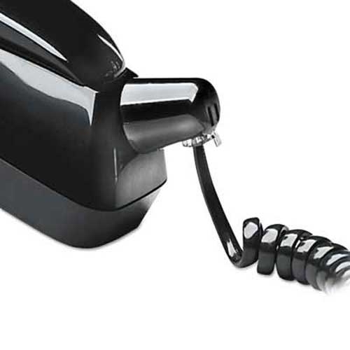 Softalk Twisstop Detangler w/Coiled, 25-Foot Phone Cord, Black