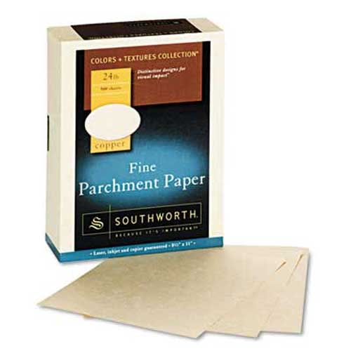 Southworth Parchment Specialty  Paper, Copper, 24 lbs., 8-1/2 x 11, 500/Box