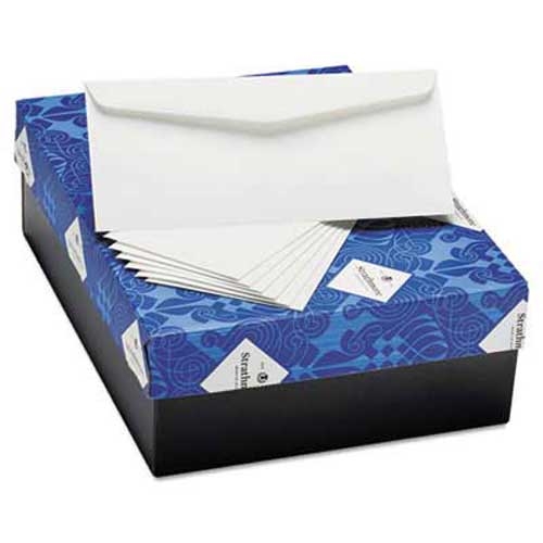 Strathmore 25% Cotton Business Envelopes, Natural White, 24 lbs, 4 1/8 x 9 1/2, 500/Box