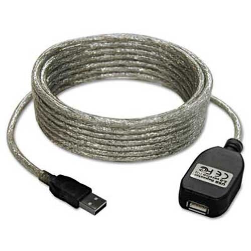 Tripp Lite USB 2.0 Extension Cable, A/A Gold, 16 ft, Black