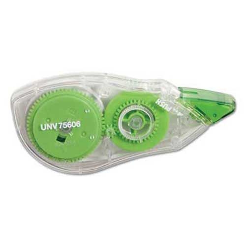 Universal One Correction Tape with Two-Way Dispenser, Non-Refillable, 1/5 inch x 472 inch, 6/Pack