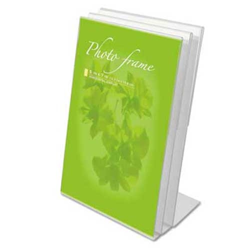 Universal Clear Self-Standing Desk Frame for 5 x 7 Insert, 3/Pack, Clear