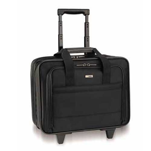 SOLO Classic Rolling Laptop Case, 15.6 inch, 16 x 5 1/2 x 15, Black